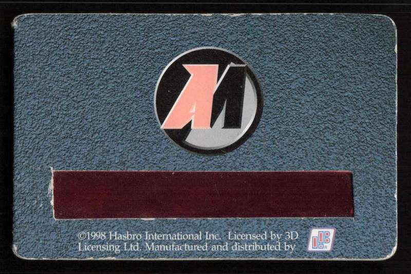 1998 Hasbro Action Man Decoder Card
