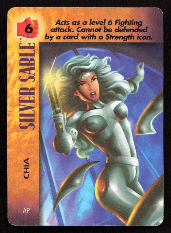 1996 Marvel OverPower Card Game Silver Sable