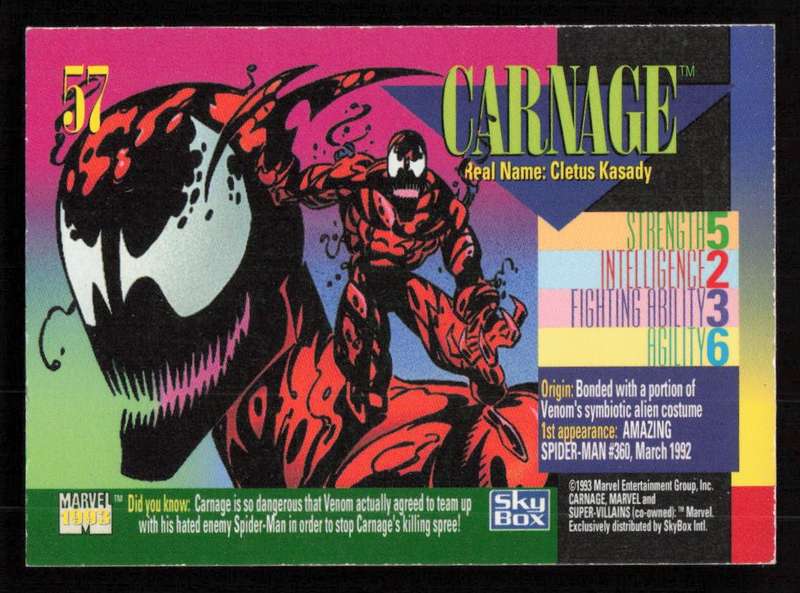 1993 SkyBox Marvel Carnage 57