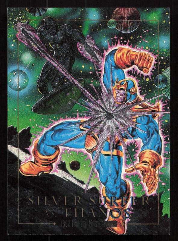 1992 Marvel Masterpieces Silver Surfer vs Thanos 2-D