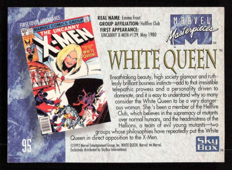 1992 Marvel Masterpieces White Queen 95