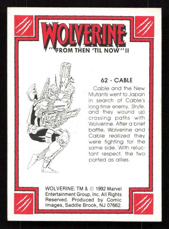 1992 Wolverine From Then 'Til Now II 62 Cable