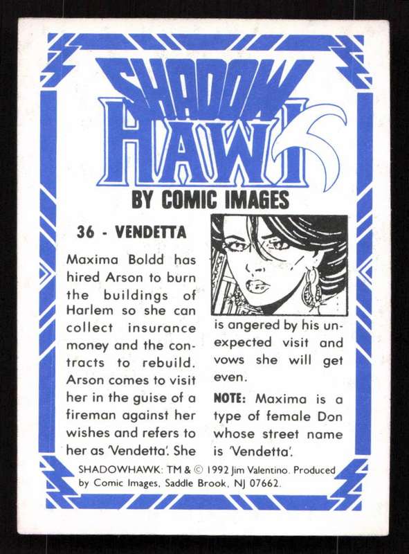 1992 Shadow Hawk Comic Images 36 Vendetta