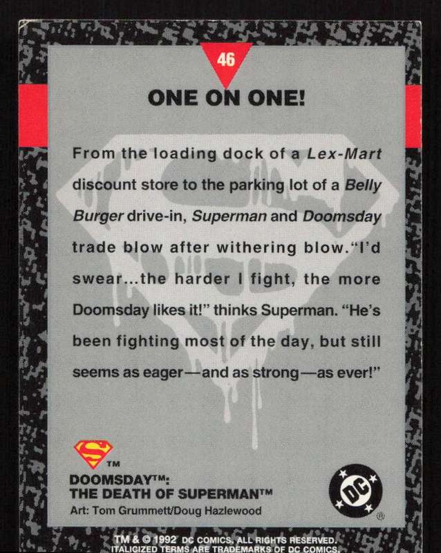 1992 DC Comics Doomsday The Death Of Superman 46 One on One!