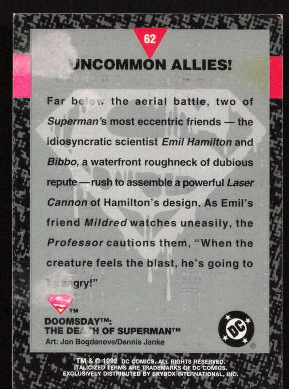 1992 DC Comics Doomsday The Death Of Superman 62 Uncommon Allies!