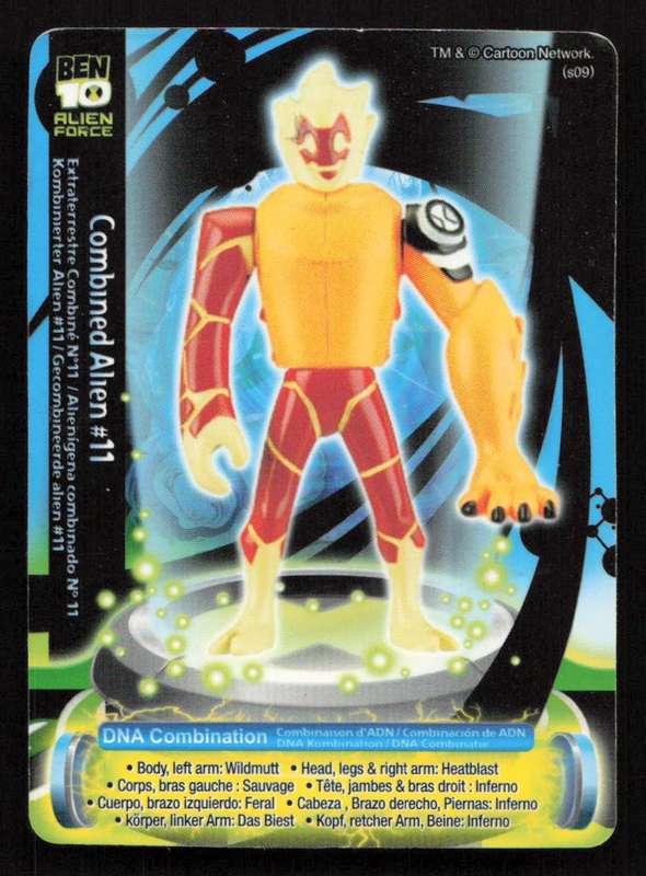 Ben 10 Alien Force Alien Combination Card #11