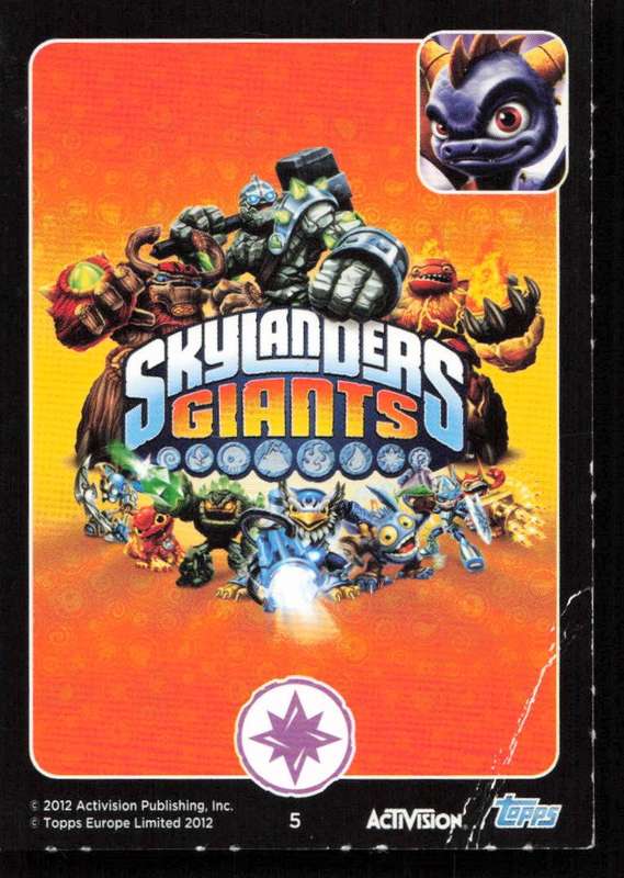 2012 Topps Skylanders Giants 5 Spyro