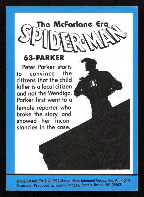 1992 Marvel The McFarlane Era Spider-Man 63 Parker