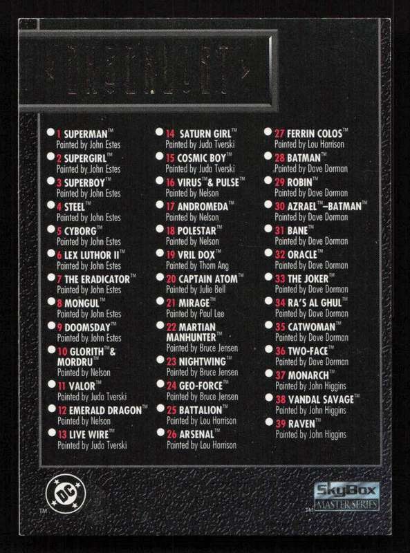 1994 SkyBox DC Comics 90 Checklist