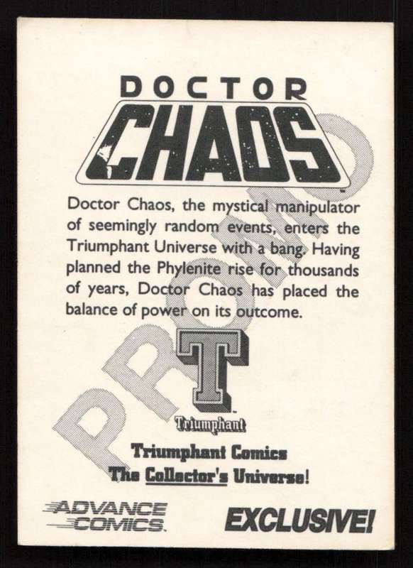 1993 Triumphant Comics Doctor Chaos Promo Card