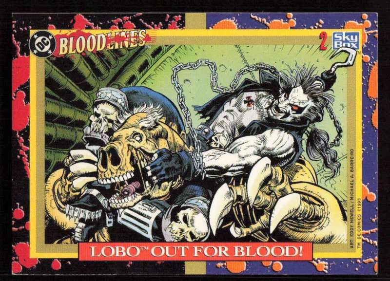 1993 Skybox DC Bloodlines 2 Lobo Out For Blood!