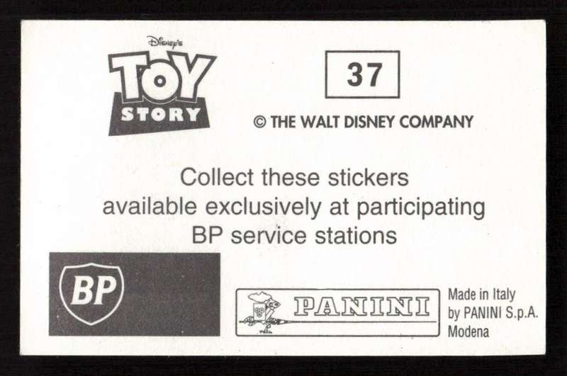 1995 Panini Disney's Toy Story Sticker 37