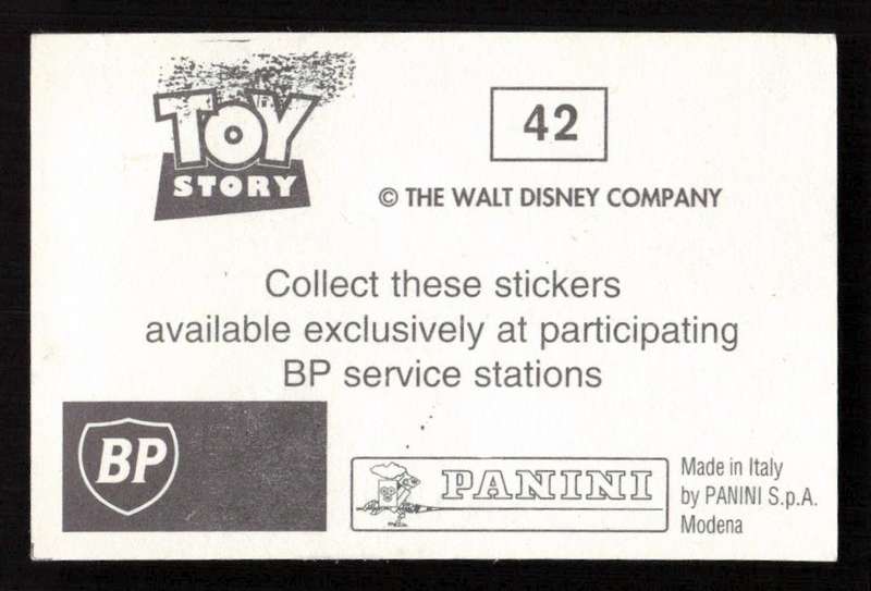 1995 Panini Disney's Toy Story Sticker 42