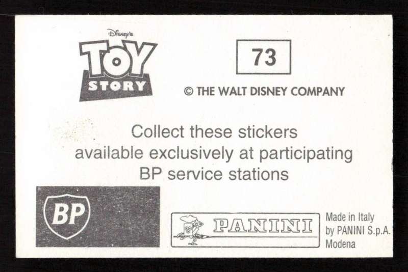1995 Panini Disney's Toy Story Sticker 73