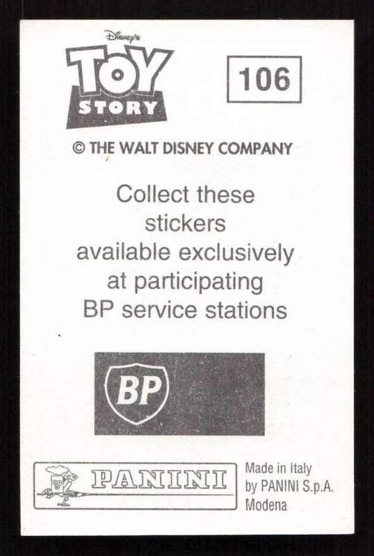 1995 Panini Disney's Toy Story Sticker 106