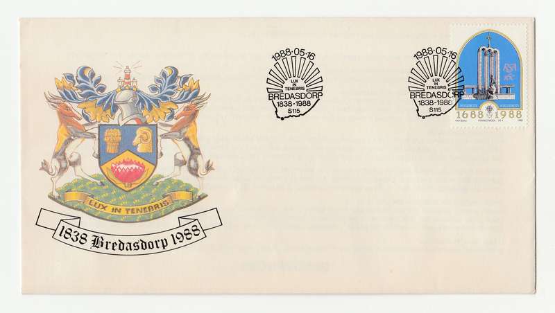 1988 RSA Bredasdorp Commemorative Cover