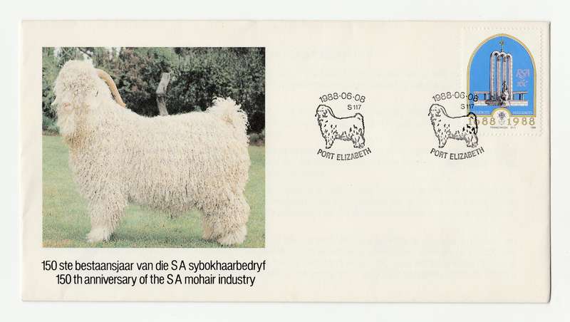 1988 RSA 150th Anniversary of the SA Mohair Industry Commemorative Cover