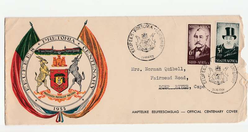1955 RSA Pretoria Centenary Commemorative Cover