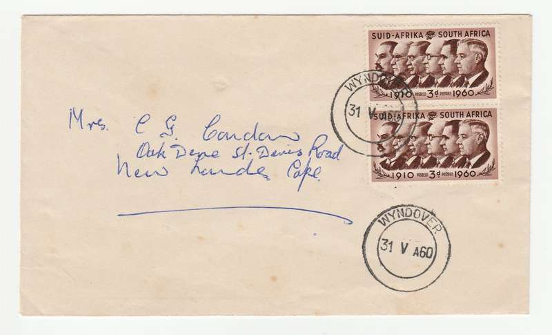 1960 RSA Prime Ministers 3D Envelope
