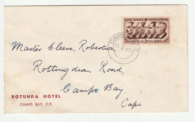 1960 RSA Prime Ministers 3D Rotunda Hotel Envelope