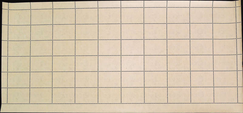 Nyasaland Protectorate 1953 - 54 QEII SG176 2d black and yellow-orange *Complete Sheet No 0493 -0497