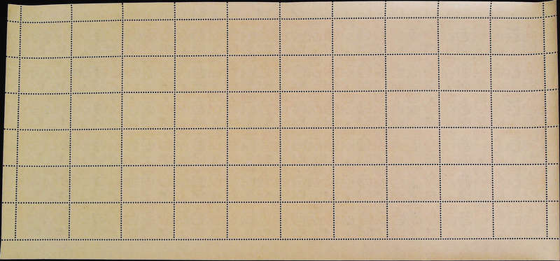 Nyasaland Protectorate 1953 - 54 QEII SG176 2d black and yellow-orange *Complete Sheet No 0493 -0497