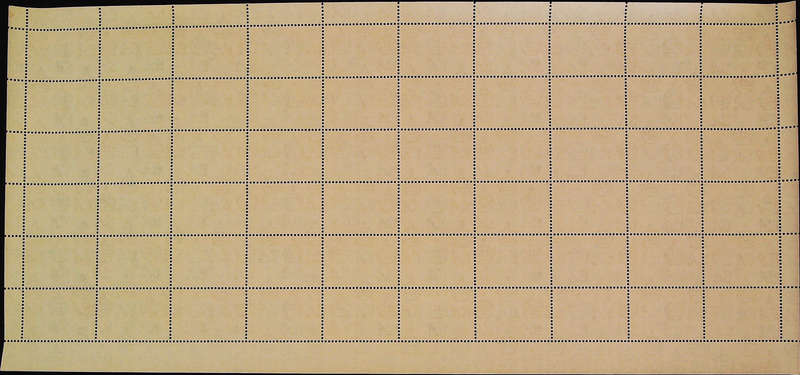 Nyasaland Protectorate 1953 - 54 QEII SG176 2d black and yellow-orange *Complete Sheet No 0493 -0497