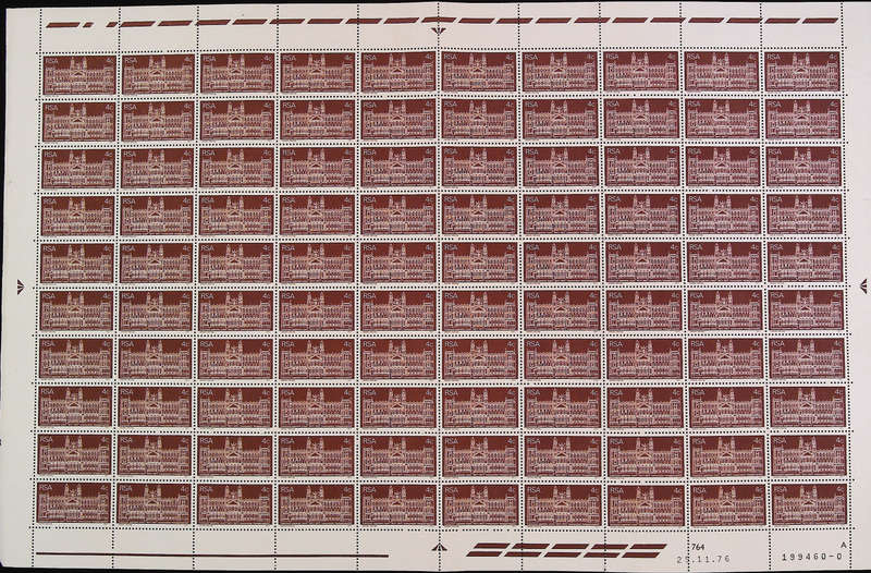RSA 1977/05/18 Centenary of Transvaal Supreme Court Complete Sheet of 100