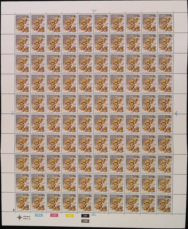 South-West Africa 1979/01/18 Succulents 2nd Definitive issue B 4c Complete Sheet of 100