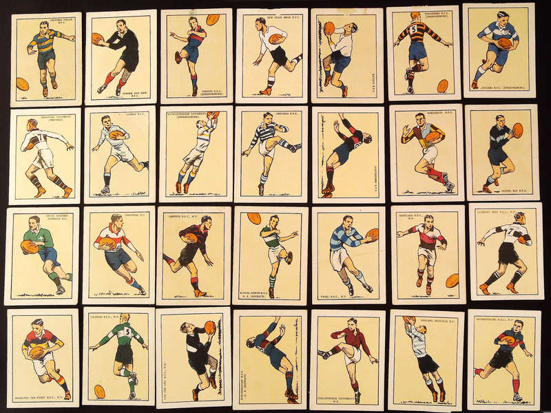 United Tobacco 1933 South African Rugby Football Clubs Complete Set 65 Cigarette Cards