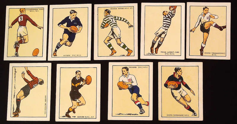 United Tobacco 1933 South African Rugby Football Clubs Complete Set 65 Cigarette Cards