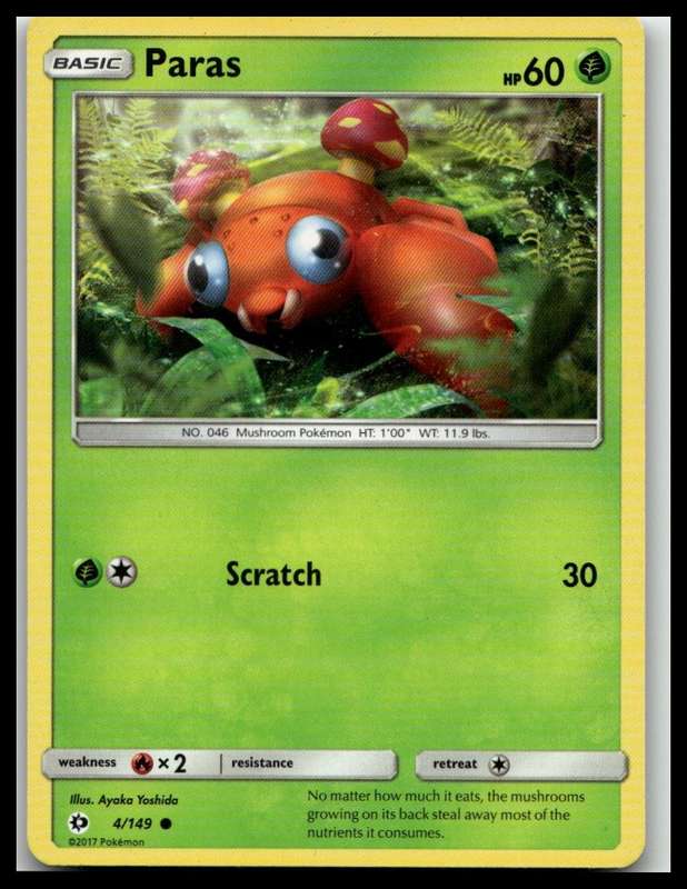 2017 Pokemon SM01 SM Base Set #4/149 Paras