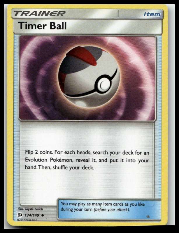 2017 Pokemon SM01 SM Base Set #134/149 Timer Ball