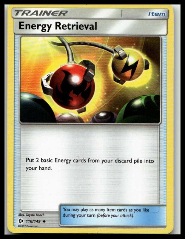 2017 Pokemon SM01 SM Base Set #116/149 Energy Retrieval