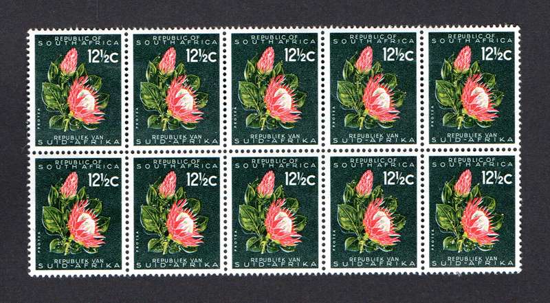 RSA 1961/05/31 Definitive Issue 12½c  Protea Flowers