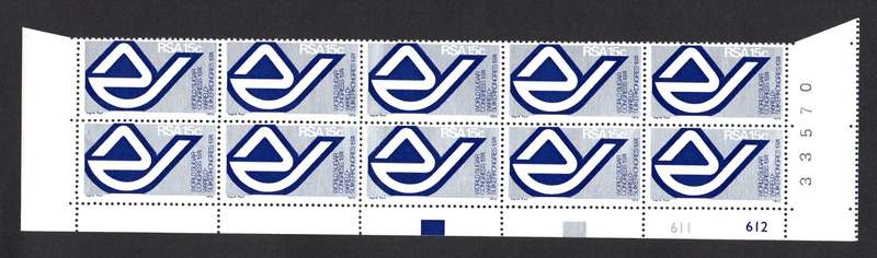 RSA 1974/06/13 15th World Sugar Congress Durban Control Blocks *10 blocks