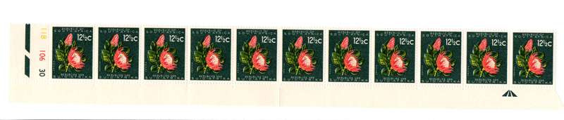 RSA 1961/05 Definitive Issue 12½c Cyl. No 118 106 30 *Wmk. CoA 11 stamps