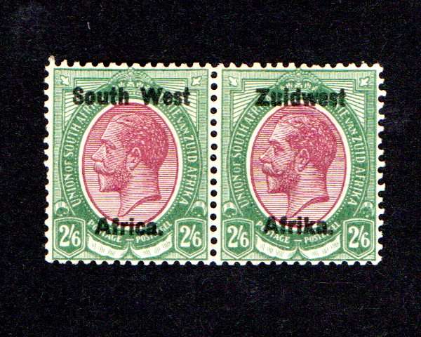 SWA 1923/08 Portrait of King George V Type III SACC 23 2s 6d pair (NH)