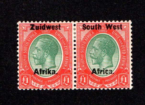 SWA 1924/(04/10) Portrait of King George V Type IIIA  SACC 37  £1 pair (MM)