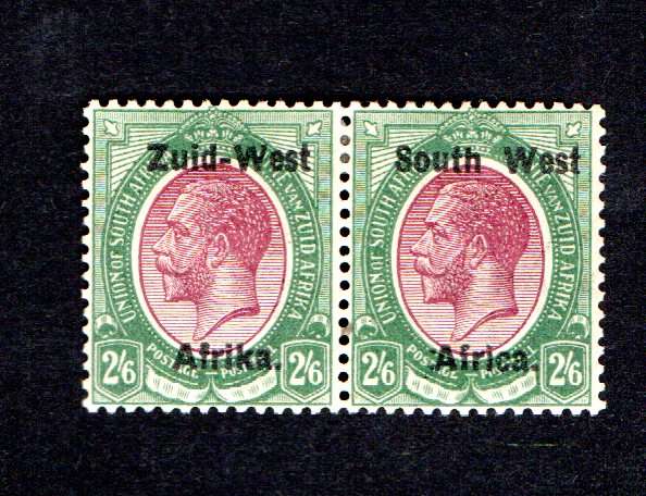 SWA 1923/01 Portrait of King George V Type I SACC 9 2s 6d pair (MM)
