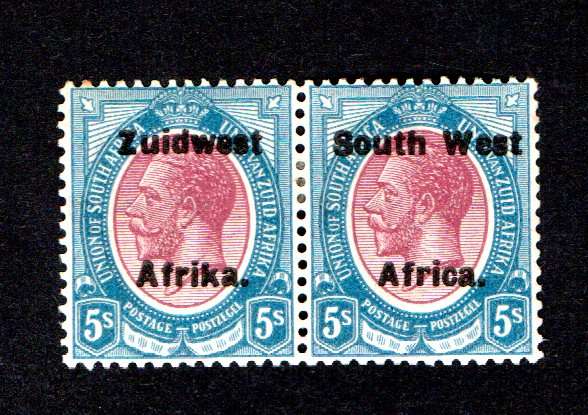 SWA 1926/01 Portrait of King George V Type VI SACC 49 5s pair (MM)