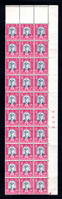 RSA 1947/02/17 Royal Visit 1d King George VI Wmk MSH