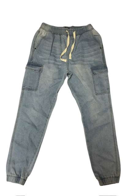 CARGO JEAN PANTS - LIGHT WASH BLUE - SIZE 30 - TEEN BOY