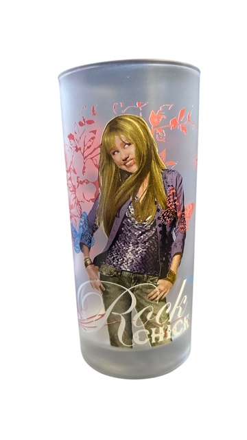 HANNAH MONTANA GLASS - GLASSWARE - GLASS - 14CM TALL - DISNEY STORE