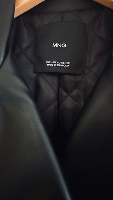 LEATHER JACKET - FAUX LEATHER - SIZE SMALL - MANGO LEATHER JACKET