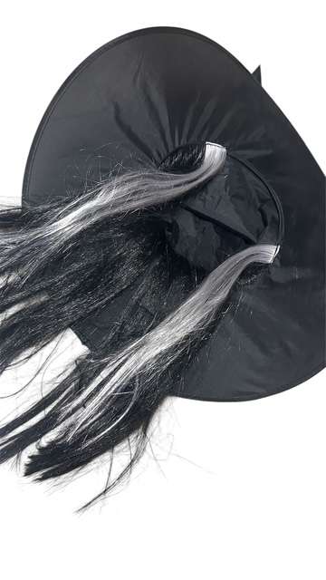 WITCH HAT WITH HAIR - HALLOWEEN - ONE SIZE FITS ALL