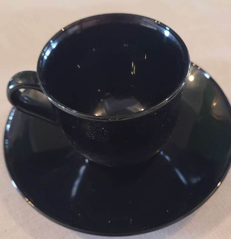 ARCORAC COFFEE SET MADE IN FRANCE- SIX DUOS IN BLACK
