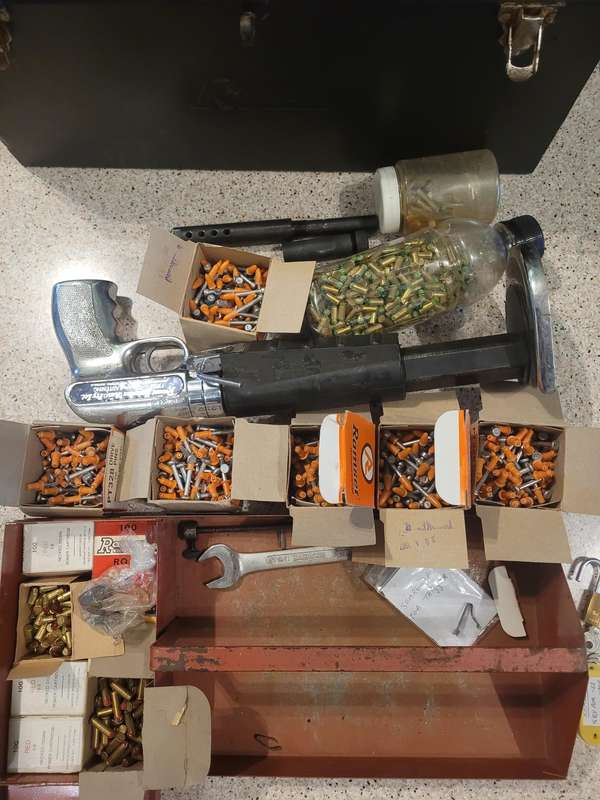 RAMSET .22 POWDER ACTUATED SYSTEM, TOOLBOX AND GUN