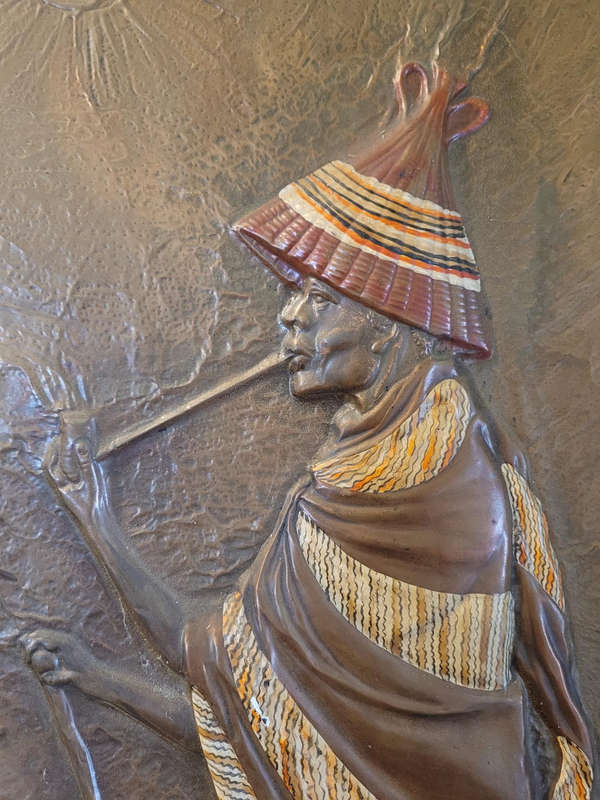 A VERY INTRICATE COPPER WORK OF ART.