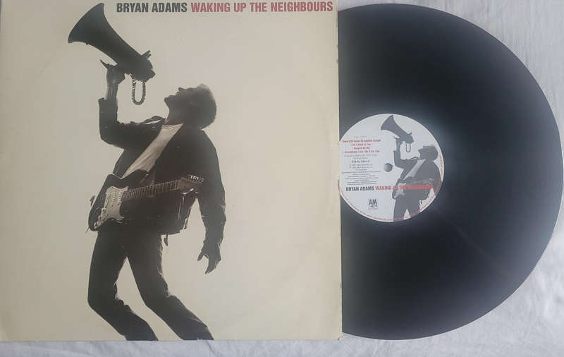 BRYAN ADAMS WAKING UP THE NEIGHBOURS DOUBLE VINYL ALBUM VG. COVER VG.  COOLECTORS ALBUM